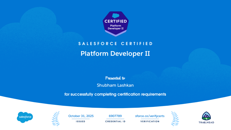 Prepared for Salesforce Platform Developer II